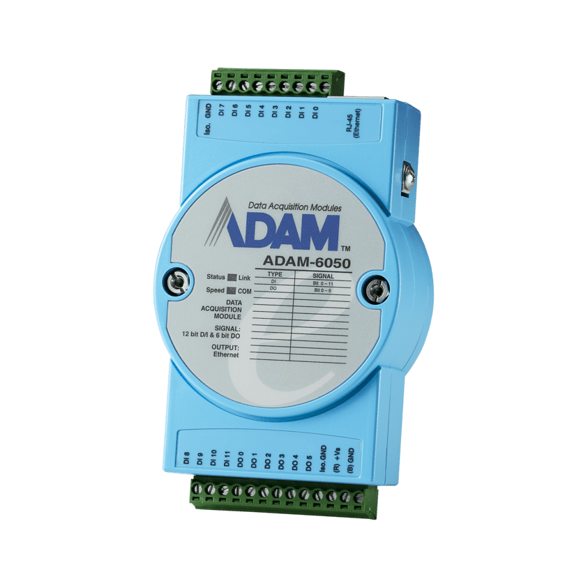 Advantech ADAM-6050 12 DI / 6 DO IoT Modbus / SNMP / MQTT Ethernet nuotolinio įvesties / išvesties modulis