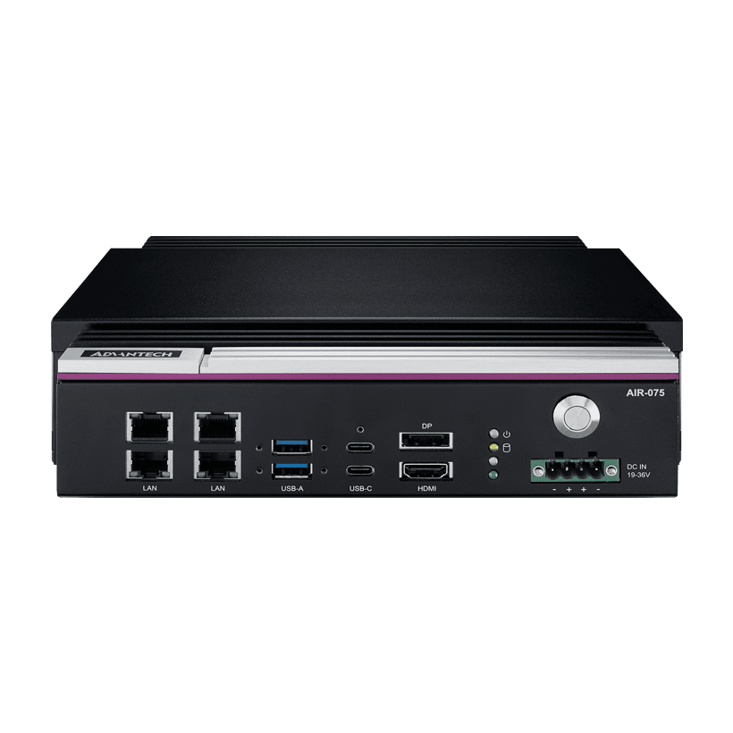Advantech AIR-075 Edge AI Inference sistema, kurią palaiko NVIDIA Jetson Thor 2