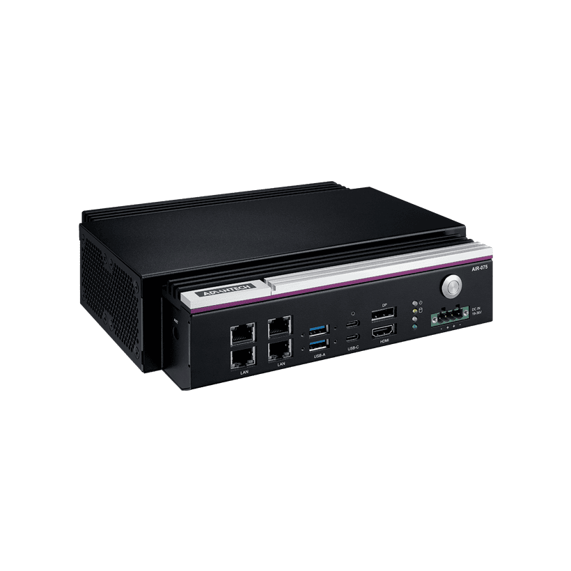 Advantech AIR-075 Edge AI Inference sistema, kurią palaiko NVIDIA Jetson Thor 3