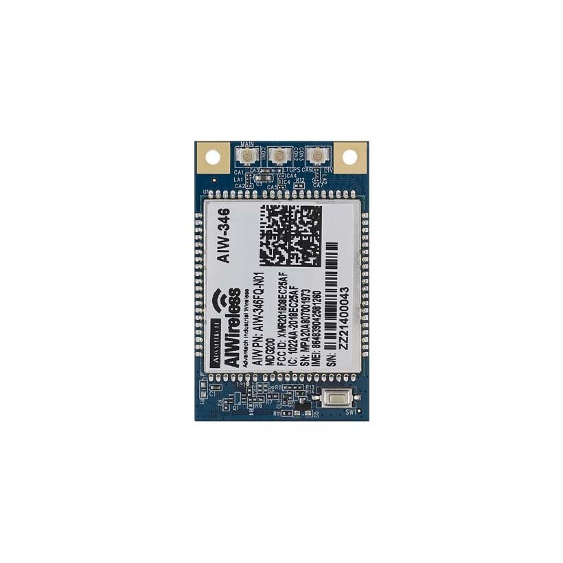 Advantech AIW-346 LTE Cat.4 + GNSS modemo plokštė (įvairių formų faktorių), iš anksto sertifikuota operatorių tinklams 3 Advantech AIW-346 LTE Cat.4 + GNSS modemo plokštė (įvairių formų faktorių), iš anksto sertifikuota operatorių tinklams 3