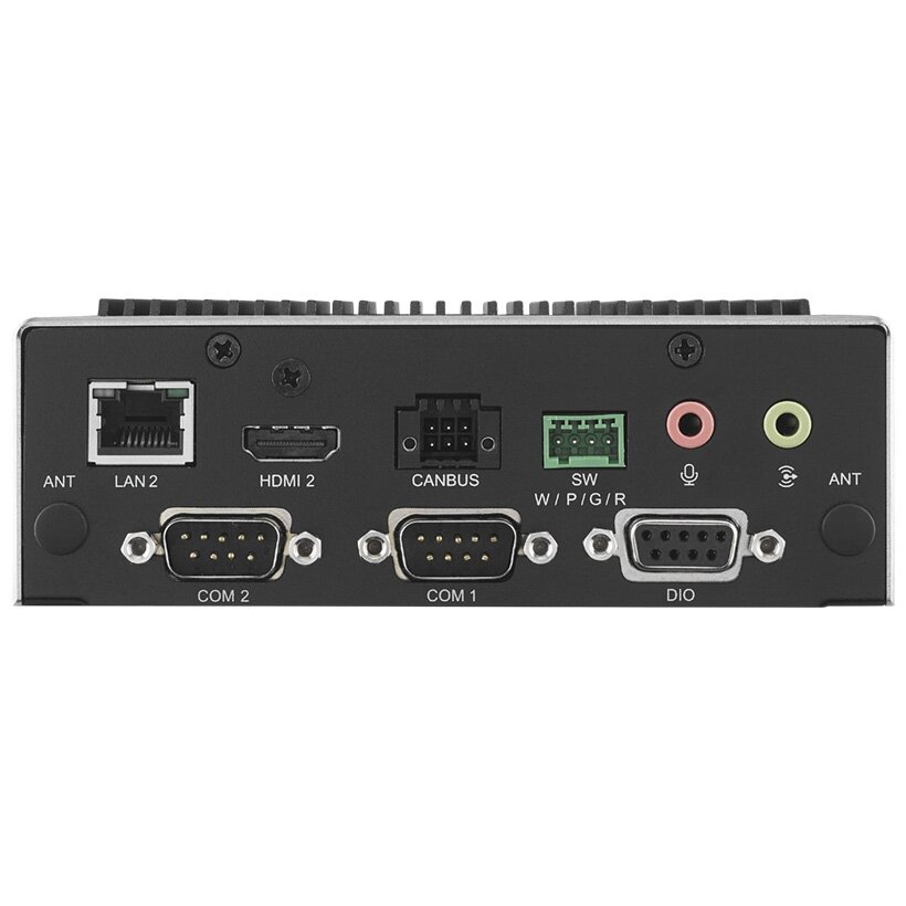 Advantech ARK-1125H Intel procesorius N200 QC kompiuterinis procesorius su dviem HDMI, dviem GbE, dviem nuosekliaisiais prievadais, dviem CANBus prievadais, nuotoliniu jungikliu, 4 USB prievadais 2