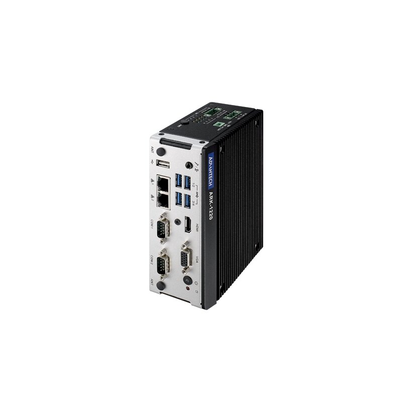 Advantech ARK-1220F DIN-Rail neventiliuojamas Box kompiuteris, Intel Atom E3940 QC SoC su izoliuotais GbE, COM ir DIO prievadais 3