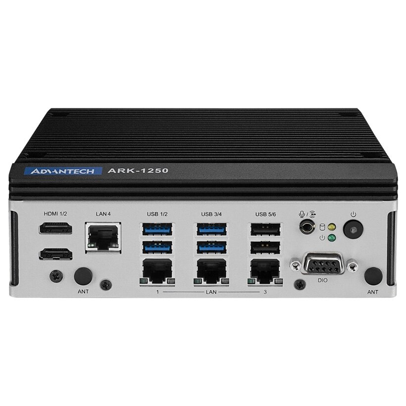Advantech ARK-1250L DIN-Rail neventiliuojamas Box kompiuteris, Intel 11-os kartos Core i procesorius su trimis LAN / keturiais COM prievadais Advantech ARK-1250L DIN-Rail neventiliuojamas Box kompiuteris, Intel 11-os kartos Core i procesorius su trimis LAN / keturiais COM prievadais