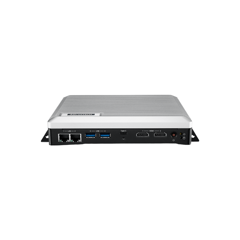 Advantech DS-330 Box neventiliuojamas kompiuteris, Intel Atom x7433RE, procesorius N97 ir keturių branduolių i3 N305 SoC su trim ekranais, dvigubu LAN 2