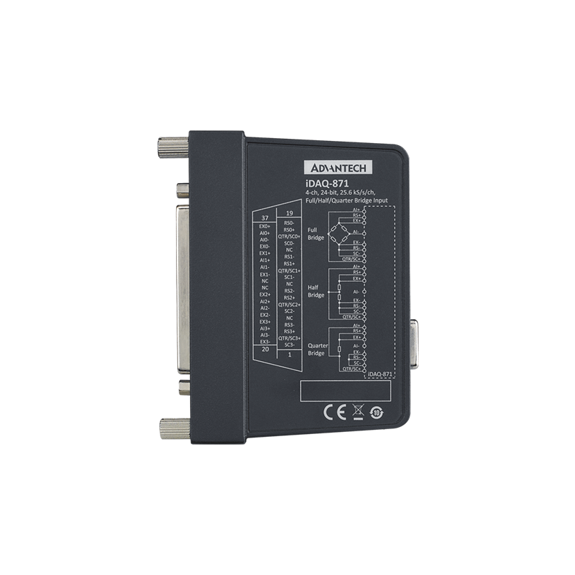 Advantech iDAQ-871 4 kanalų, 24 bitų, 25,6 kS/s iDAQ modulis su pilno, pusės ir ketvirčio tiltelio įėjimais 1 Advantech iDAQ-871 4 kanalų, 24 bitų, 25,6 kS/s iDAQ modulis su pilno, pusės ir ketvirčio tiltelio įėjimais 1