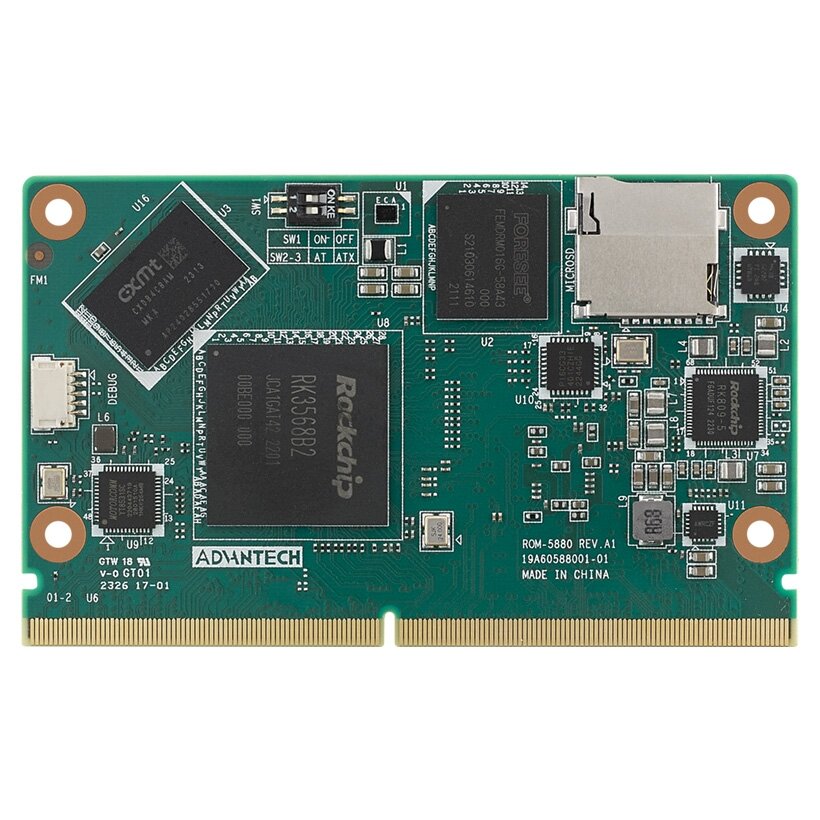 Advantech ROM-5880 Advantech ROM-5880 yra SOM, pagrįstas Rockchip RK3568 Cortex-A55 ir atitinkantis SMARC 2.1 standartą Advantech ROM-5880 Advantech ROM-5880 yra SOM, pagrįstas Rockchip RK3568 Cortex-A55 ir atitinkantis SMARC 2.1 standartą