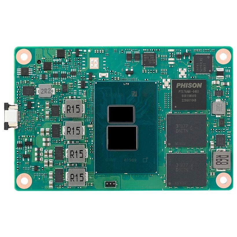 Advantech SOM-7533 Intel Core i3, N serijos ir Atom x7000 serijos procesoriai (Alder Lake-N/Amston Lake) COM Express Mini 10 tipo modulis