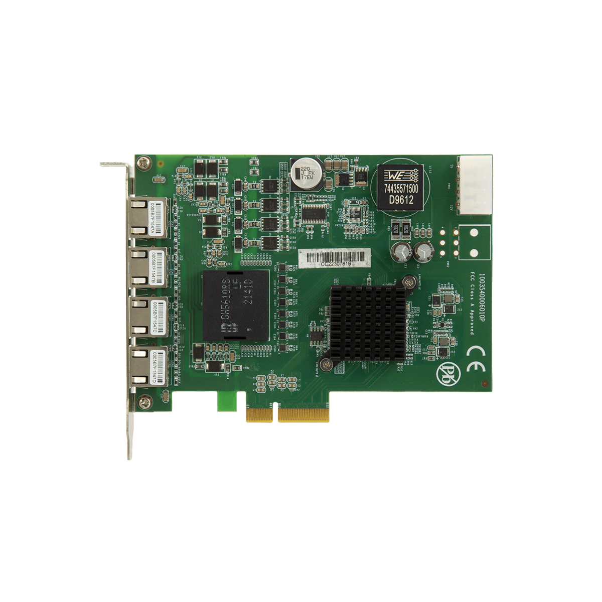 ARBOR PoE-i354 4 kanalų PCI Express PoE sąsajos plokštė ARBOR PoE-i354 4 kanalų PCI Express PoE sąsajos plokštė