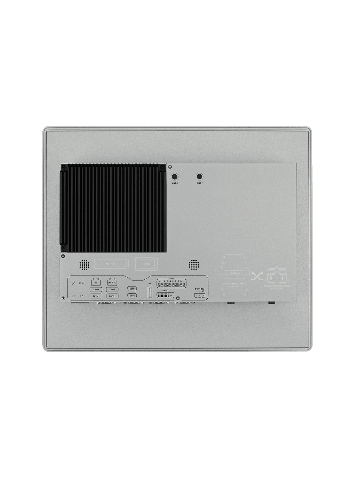 ARBOR iTC-1150R-EXP/1170R-EXP Fanless Industrial Panel PC w/ Intel Elkhart Lake Processor & Power Backup Module 2