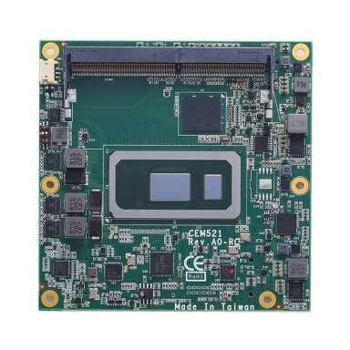 Axiomtek CEM521 – COM Express 6 tipo kompaktiškas modulis su 8 kartos Intel Core ir Celeron procesoriumi