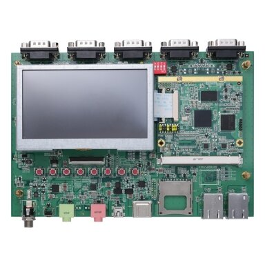 Axiomtek Q7M100-100-EVK – Qseven v1.2 SoM vertinimo rinkinys su i.MX287 454 MHz pramoniniu SoC