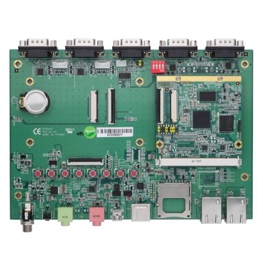 Axiomtek Q7M100-100-EVK – Qseven v1.2 SoM vertinimo rinkinys su i.MX287 454 MHz pramoniniu SoC
