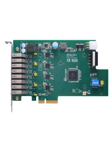 Axiomtek AX92321 – 4-port/8-port USB 3.0 PCI Express Card with 4 Independent Host Controllers Axiomtek AX92321 – 4-port/8-port USB 3.0 PCI Express Card with 4 Independent Host Controllers