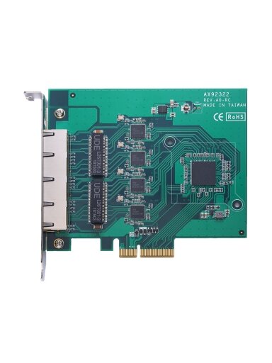 Axiomtek AX92322 – 2-port/4-port GigE PCI Express Card Axiomtek AX92322 – 2-port/4-port GigE PCI Express Card