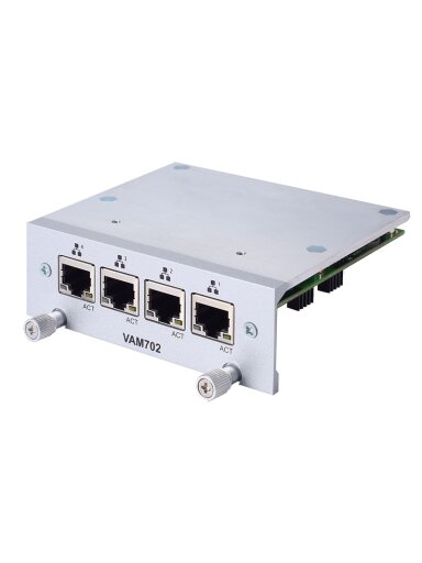 Axiomtek VAM702/VAM703 – Value-added Module with 4 RJ-45 GbE LAN Ports (PoE Optional) Axiomtek VAM702/VAM703 – Value-added Module with 4 RJ-45 GbE LAN Ports (PoE Optional)