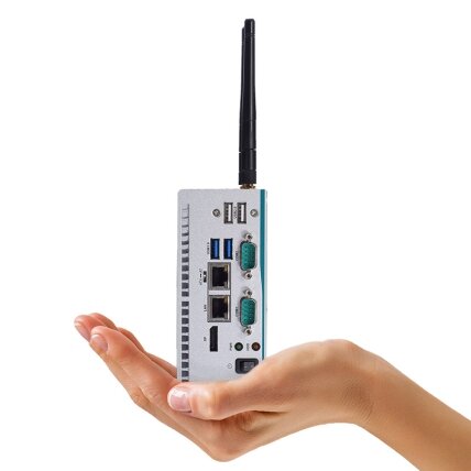Axiomtek eBOX100-51R-FL – itin kompaktiškas įterptinis (embedded) nevetiliuojamas kompiuteris su Intel Core i5-7300U ir Intel Celeron 3965U procesoriumi 3