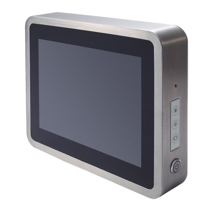 Axiomtek GOT810-316 – 10.4" XGA TFT IP66 ir IP69K apsaugos klasių nerūdijančio plieno panelinis neventiliuojamas kompiuteris su PCT ekranu ir Intel Celeron N3350 2