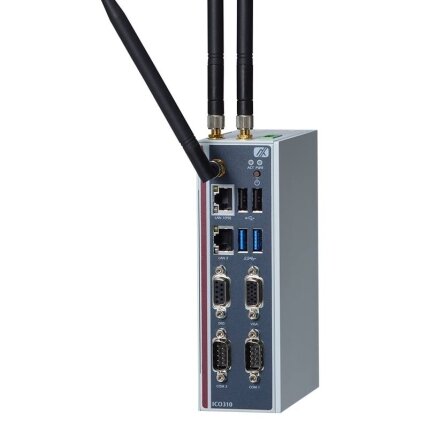 Axiomtek ICO310 – tvirtas ant DIN bėgelio montuojamas įterptinis (embedded) nevetiliuojamas kompiuteris su Intel Celeron N3160 procesoriumi
