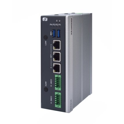 Axiomtek ICO330 – ant DIN bėgelio montuojamas įterptinis (embedded) nevetiliuojamas kompiuteris su Intel Atom x6212RE arba x6414RE procesoriumi 3