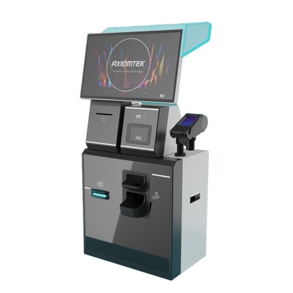 Axiomtek SSK724 – 15.6"/21.5" modulinis savitarnos terminalas (Self-Service Kiosk) su lanksčia periferinių įrenginių integracija ir mokėjimų grynaisiais bei negrynaisiais palaikymu 1