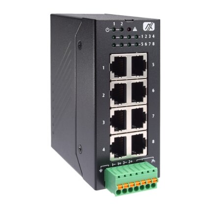 Axiomtek TEN100-0800-H – 8 prievadų 10/100BASE-TX sustiprintos konstrukcijos nevaldomas Ethernet komutatorius