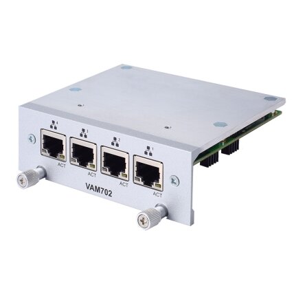 Axiomtek VAM702/VAM703 – papildomas modulis su 4 RJ-45 GbE LAN prievadais (PoE pasirenkamas)