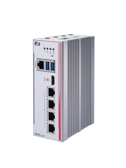 Axiomtek iNA110 – DIN-Rail Cybersecurity Gateway with Intel Atom x5-3930/E3940 Processor