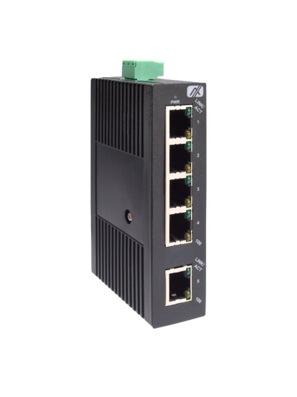 Axiomtek TEN100-0500-i – 5-port 10/100BASE-TX Industrial Unmanaged Ethernet Switch with 4kV surge protection