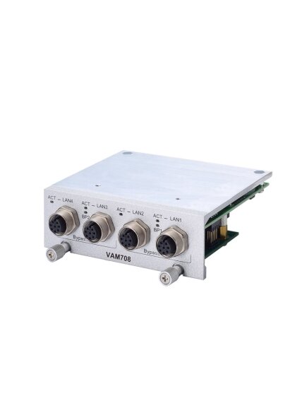 Axiomtek VAM708 – Value-added Module with 4 M12 A-coded GbE LAN Ports Axiomtek VAM708 – Value-added Module with 4 M12 A-coded GbE LAN Ports