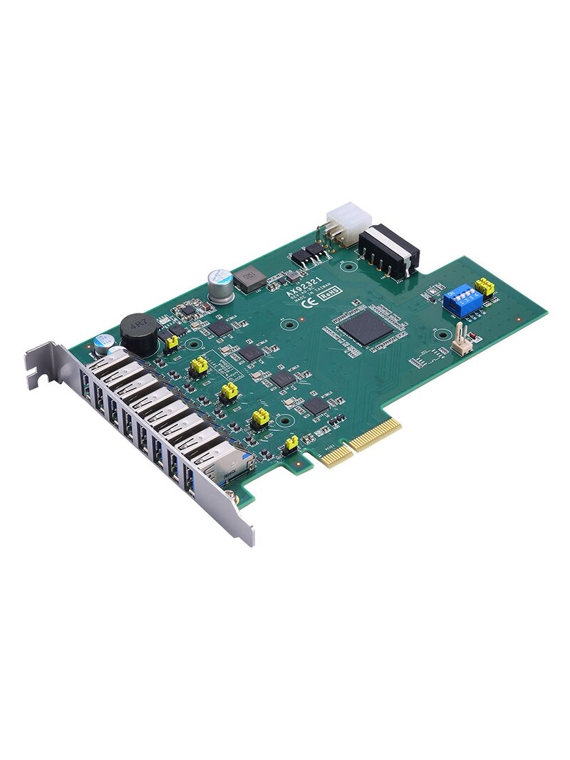 Axiomtek AX92321 – 4-port/8-port USB 3.0 PCI Express Card with 4 Independent Host Controllers 1 Axiomtek AX92321 – 4-port/8-port USB 3.0 PCI Express Card with 4 Independent Host Controllers 1