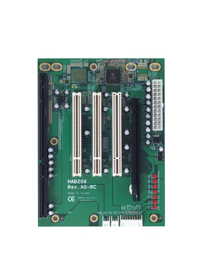 Axiomtek HAB206 – 5-slot ATX-supported PICMG 1.3 Bus Half-size Backplane