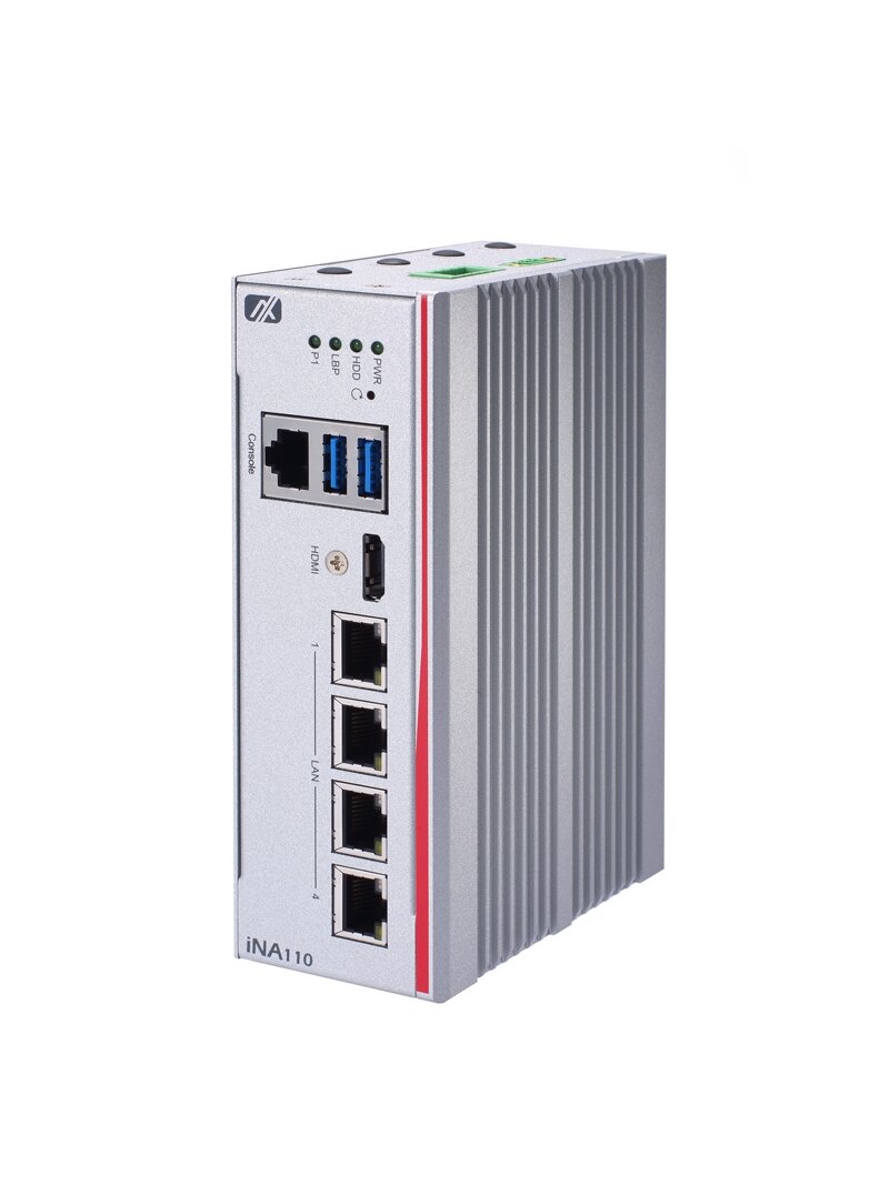 Axiomtek iNA110 – DIN-Rail Cybersecurity Gateway with Intel Atom x5-3930/E3940 Processor