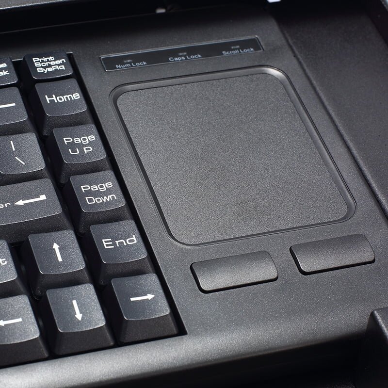 Axiomtek AX7042KB – 1U ištraukiamas klaviatūros stalčius su jutikliniu kilimėliu 1