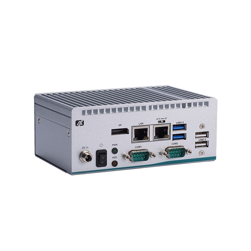 Axiomtek eBOX100-51R-FL – itin kompaktiškas įterptinis (embedded) nevetiliuojamas kompiuteris su Intel Core i5-7300U ir Intel Celeron 3965U procesoriumi