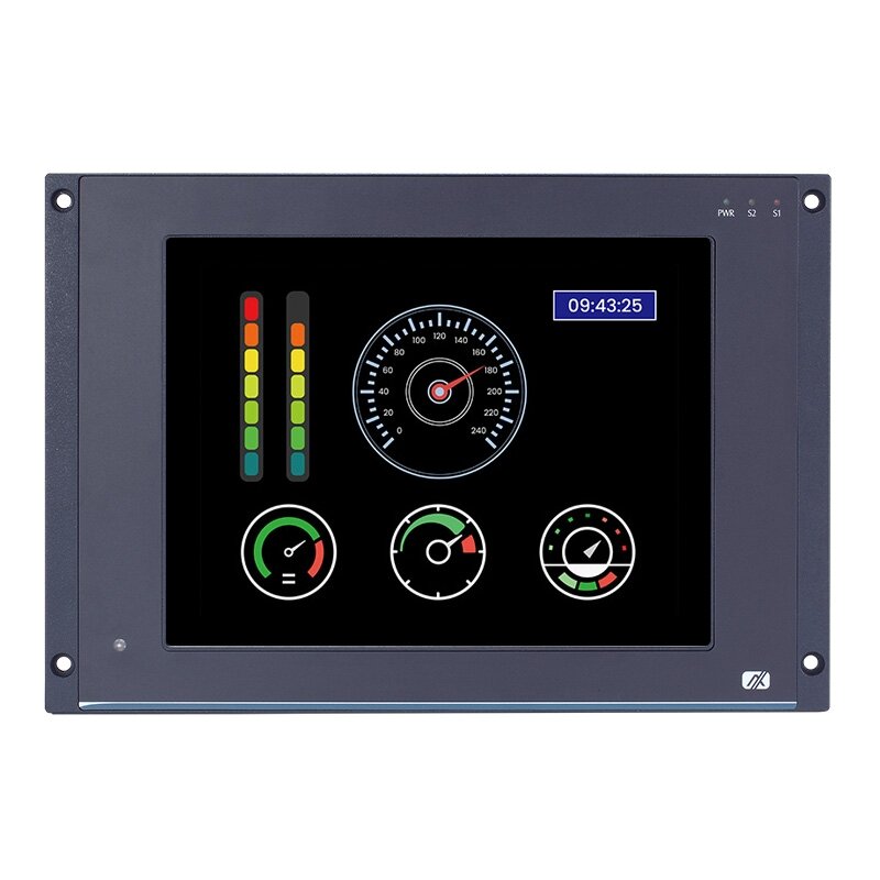 Axiomtek GOT712A – EN 50155 12.1" XGA TFT LCD geležinkeliams skirtas panelinis kompiuteris nevetiliuojama su jutikliniu ekranu ir Intel Atom x6425E procesoriumi