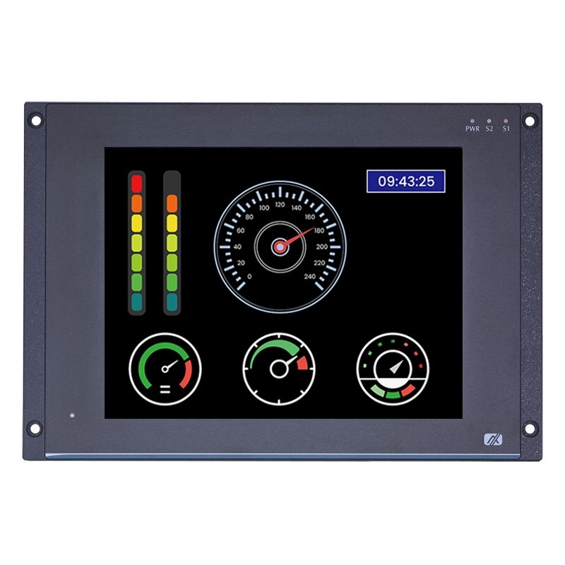 Axiomtek GOT712S – EN50155 S3 12.1" XGA TFT LCD panelinis nevetiliuojamas kompiuteris su jutikliniu ekranu ir Intel Atom E3845 procesoriumi