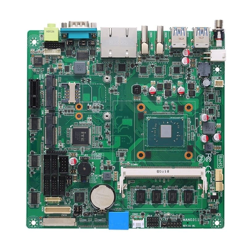 Axiomtek MANO311 – plona Mini-ITX SBC kompiuterio plokštė su Intel Celeron N3350 procesoriumi