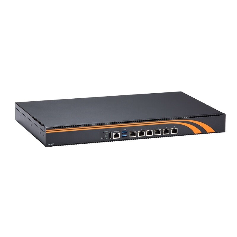 Axiomtek NA345R – 1U į spintą montuojama tinklo įrenginio platforma su Intel Celeron N3350 arba Atom x5-E3940 procesoriumi