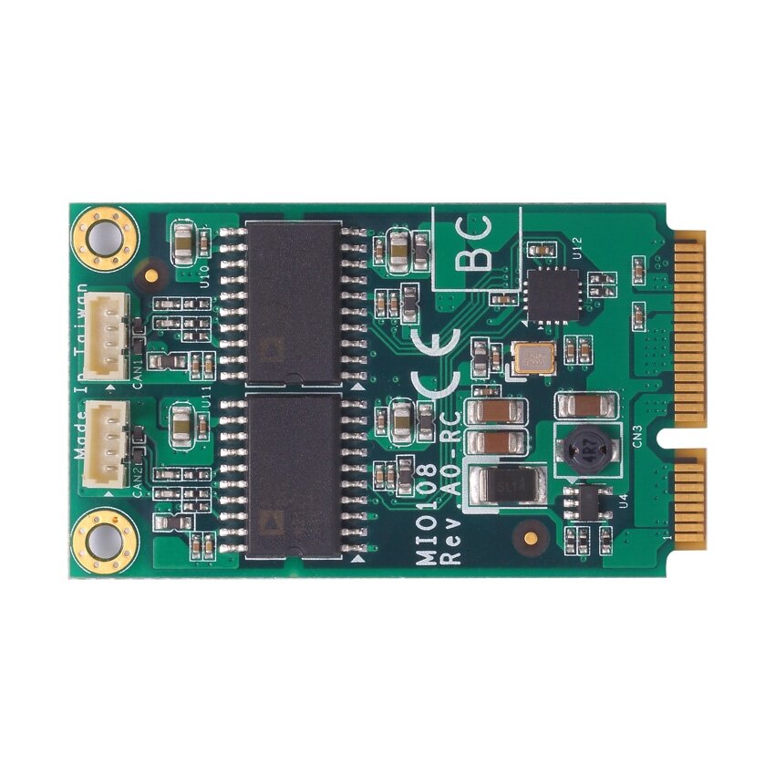 Axiomtek MIO108 – viso dydžio PCI Express mini modulis su 2 CANBus