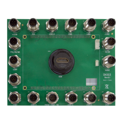 Lex System DK003 - Com nešančioji / vertinimo plokštė (Carrier / Evaluation Board) Lex System įterptinėms (Embedded) platformoms, I/O galimybėms praplėsti pramoninėje