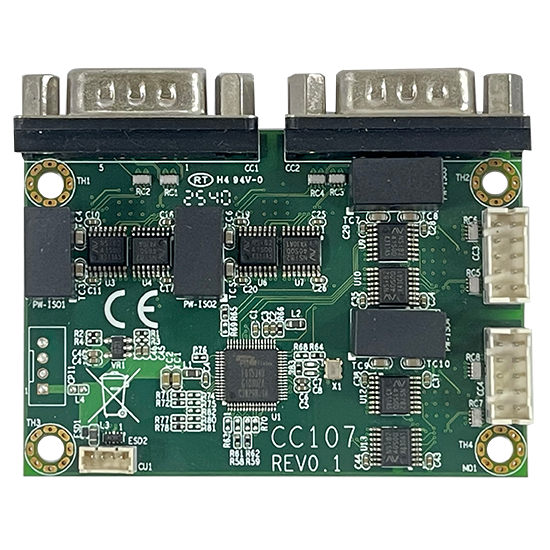 Lex System CC107 - serijinių prievadų plėtimo (Serial/Com Expansion) plokštė Lex System įterptinėms (Embedded) platformoms, I/O galimybėms praplėsti pramoninėje