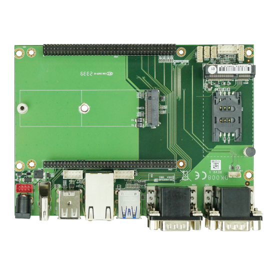 Lex System DK008 - Com nešančioji / vertinimo plokštė (Carrier / Evaluation Board) Lex System įterptinėms (Embedded) platformoms, I/O galimybėms praplėsti pramoninėje