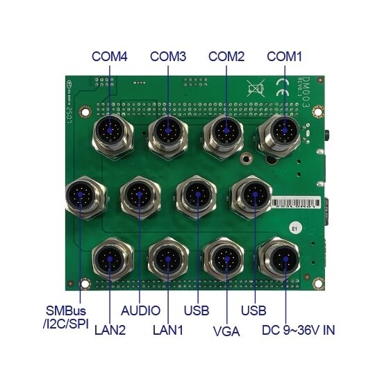 Lex System DM003 - Com nešančioji / vertinimo plokštė (Carrier / Evaluation Board) Lex System įterptinėms (Embedded) platformoms, I/O galimybėms praplėsti pramoninėje 1 Lex System DM003 - Com nešančioji / vertinimo plokštė (Carrier / Evaluation Board) Lex System įterptinėms (Embedded) platformoms, I/O galimybėms praplėsti pramoninėje 1