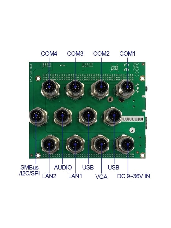 Lex System DM003 - Com Carrier / Evaluation Board For Lex System Embedded Platforms, Designed To Expand I/O Capabilities In Industrial Applications 1 Lex System DM003 - Com Carrier / Evaluation Board For Lex System Embedded Platforms, Designed To Expand I/O Capabilities In Industrial Applications 1