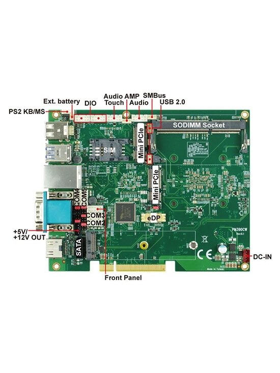 Lex System PM390CW - Picmgcompatible Cpu Board, Intel Apollo Lake, 4 Display Outputs, 1 X Vga 1 X Hdmi Lan For Industrial Backplane Systems 3