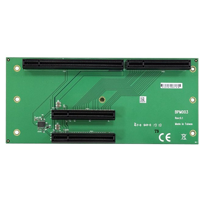 Lex System BPM003 - Riser Card / Backplane plokštė Lex System įterptinėms (Embedded) platformoms, I/O galimybėms praplėsti pramoninėje