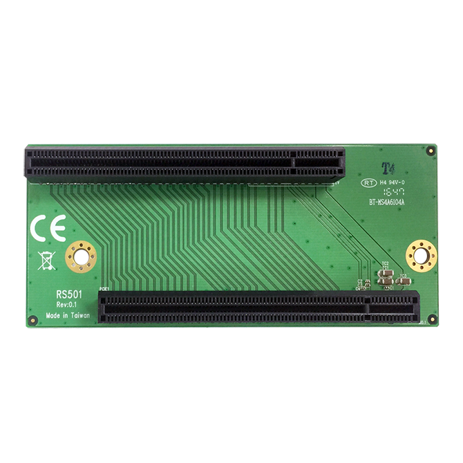 Lex System RS501 - Riser Card / Backplane plokštė Lex System įterptinėms (Embedded) platformoms, I/O galimybėms praplėsti pramoninėje