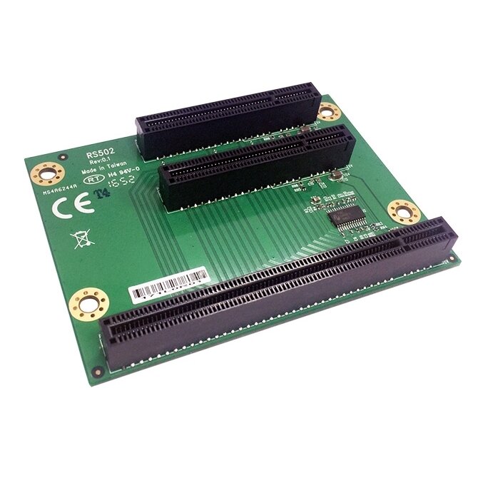 Lex System RS502 - Riser Card / Backplane plokštė Lex System įterptinėms (Embedded) platformoms, I/O galimybėms praplėsti pramoninėje