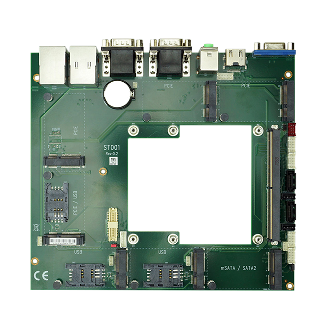 Lex System ST001 - Com nešančioji / vertinimo plokštė (Carrier / Evaluation Board) Lex System įterptinėms (Embedded) platformoms, I/O galimybėms praplėsti pramoninėje
