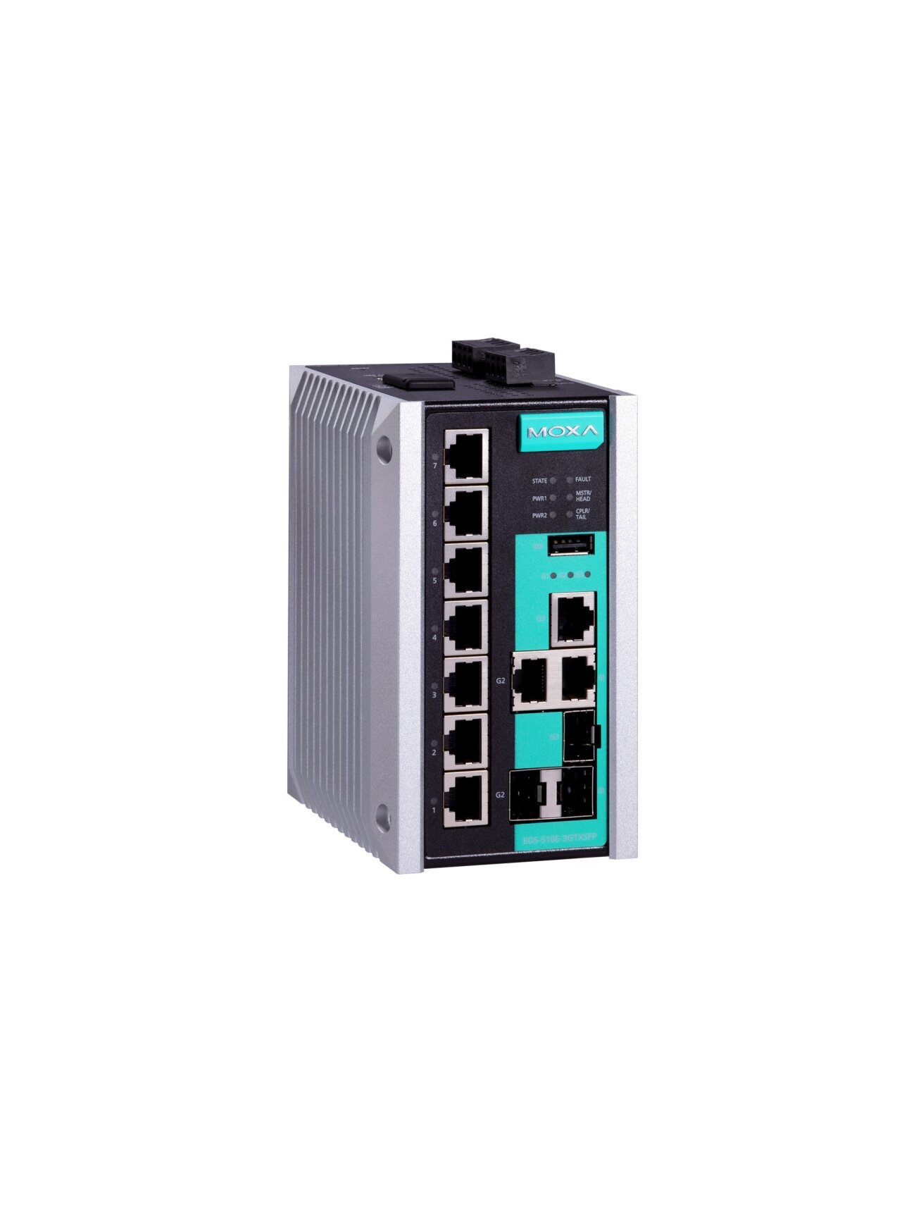Moxa (EDS-510E-3GTXSFP) Managed Gigabit Ethernet switch with 7 10/100BaseT(X) ports, 3 10/100/1000BaseT(X) or 100/1000BaseSFP ports, -10 to 60°C operating temperature 2 Moxa (EDS-510E-3GTXSFP) Managed Gigabit Ethernet switch with 7 10/100BaseT(X) ports, 3 10/100/1000BaseT(X) or 100/1000BaseSFP ports, -10 to 60°C operating temperature 2